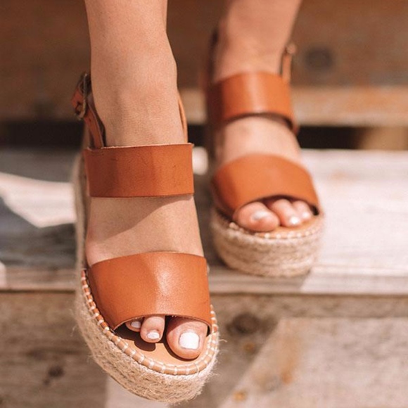 ELLY Espadrille Wedge - TAN - Picture 4 of 7